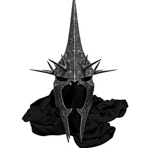 Casque du Seigneur des Noits Nazgûl en métal, armure de scène, finition nickel noir 3D, pour Halloween, cosplay, personnage de film, Marco Enterprises - Product Image 1