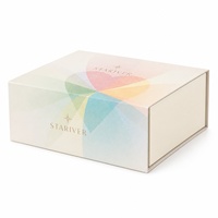 Boîte cadeau magnétique personnalisée imprimée en aquarelle, boîte d'emballage rigide pliable en carton pastel pour les cadeaux d'anniversaire et de la Saint-Valentin