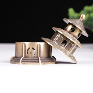 Quemador de incienso del Templo del Cielo de cobre puro, adorno creativo para el hogar y uso en interiores, espiral de incienso, torre de incienso, ambientador - Product Image 3