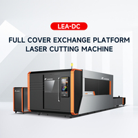 Machine de découpe laser à fibre 3015 haute puissance avec plateforme d'échange et protection intégrale en acier inoxydable