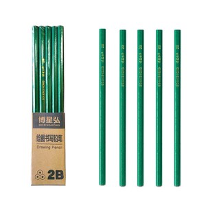 Lápiz Hb verde hexagonal de madera con mina de 5.0mm para escribir, dibujar, bocetar, uso escolar - Product Image 4
