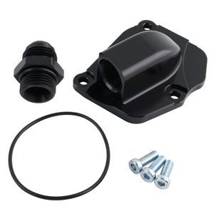 Kit de cubierta del tensor de cadena de la placa de retorno del motor para motores Honda Serie K K20 K24, negro brillante - Product Image 1