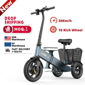 EU & USA warehouse basket 3 wheel electric mobility scooter for adult old people tricycle