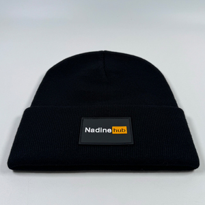 Mới Đến Chất Lượng Cao Dệt Kim Đồng Bằng Toques Tùy Chỉnh Mùa Đông Beanies Với Cao Su Vá Unisex Acrylic PVC Huy Hiệu <span class=keywords><strong>Skull</strong></span> Mũ - Product Image 5