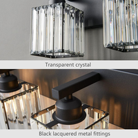 Applique Murale Moderne Minimaliste de Luxe en Cristal, Luminaire Miroir Style Industriel, Luminaire d'Entrée, Luminaire de Lavabo de Ferme, Lampe de Chevet
