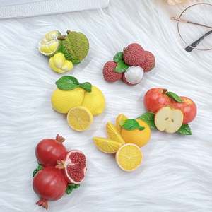 Wholesale New Creative Modern Design Eco-friendly Synthetic Resin Oversized Realistic Fruit Fridge Magnets Cute Cartoon <b>Magnetic</b> - Product Image 4