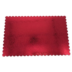 Base para Pastel, Rectángulo Rojo, Base de Cartón Circular, 8, 10 y 12 Pulgadas. Perfecto para Decoración de Pasteles, 10 de Cada Tamaño - Product Image 1
