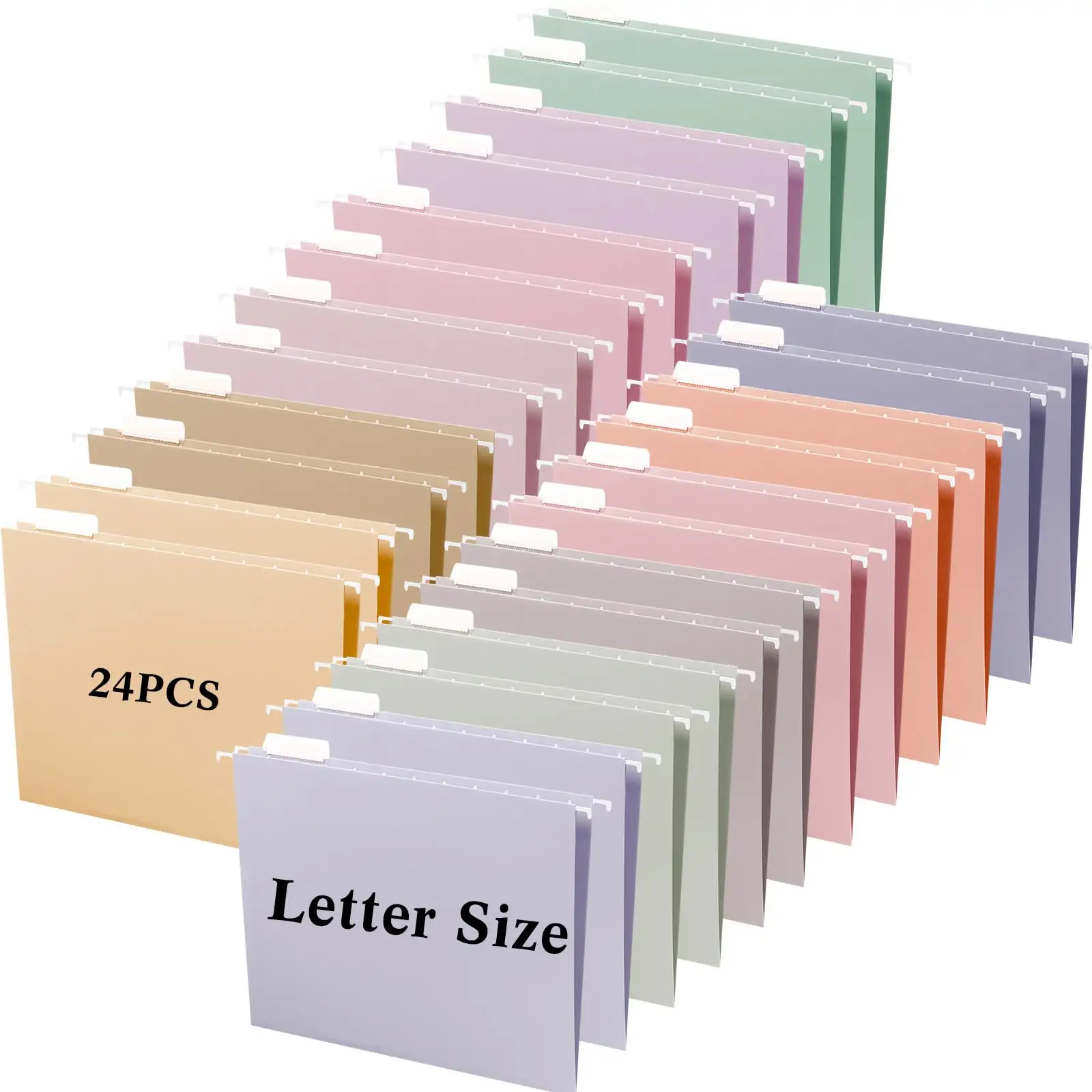 24 pccs फांसी फ़ाइल फ़ोल्डर 11.6x9 इंच अक्षर आयोजक फ़ाइल फ़ोल्डरों को टैब के साथ