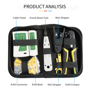 CAT5 Network Tool <strong>Set</strong> with Rj11/45 <strong>Crimping</strong> Pliers Tester and Ratchet Pliers Combination Tool - Product Image 4