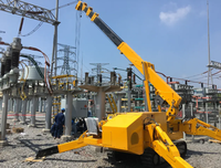 Grue araignée portative KEBU de 8 tonnes, petite grue sur chenilles, moteur à essence, boîte de vitesses, pompe, roulement - Qualité de construction essentielle