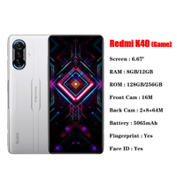 Vente en gros Xiaomi Redmi K40 GAME 8+256GB 12+256GB Double SIM 4G LTE Téléphones Portables d'Occasion Smartphone Mobile en Gros