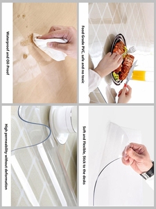 Protecteur de table transparent en PVC résistant aux UV, à l'eau et à l'abrasion, facile à nettoyer - Product Image 6