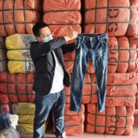 Prix d'usine, vente en gros de vêtements de marque d'occasion, lots de jeans amples usagés