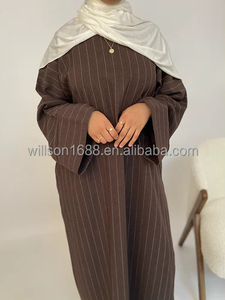 Premium Casual Abaya <span class=keywords><strong>per</strong></span> donne musulmane Chic tasche solide abbinate cintura allentata <span class=keywords><strong>per</strong></span> <span class=keywords><strong>abbigliamento</strong></span> da <span class=keywords><strong>donna</strong></span> Chic da <span class=keywords><strong>ufficio</strong></span> - Product Image 4