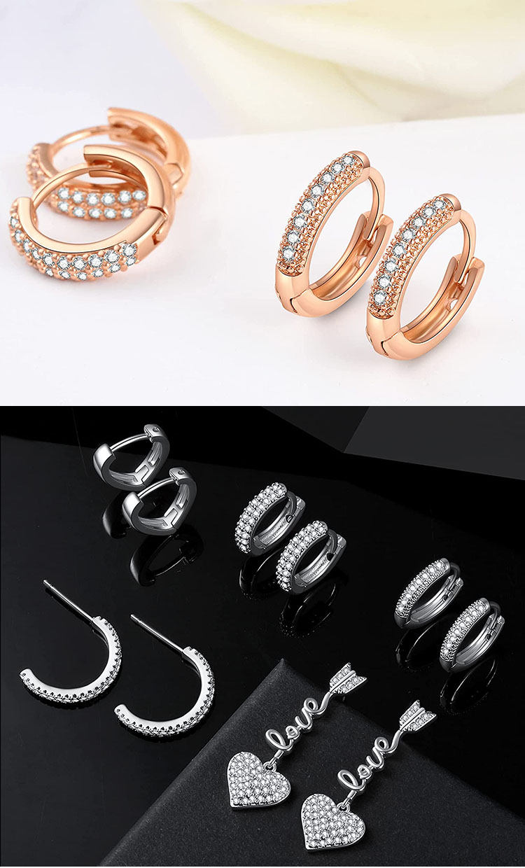 Pendientes de moda Trend 2021 Pendientes de declaración Custom Heart Heart Heart Dangle Huggie Hoop Pendientes
