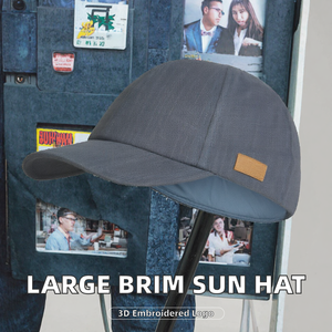 Gorra de Béisbol de Ala Ancha, Tipo Visera, 100% Algodón, Ajustable con Hebilla Metálica, Casual, para Ciclismo al Aire Libre - Product Image 2