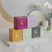 Boîte en carton blanc pour palette de fards à paupières, avec logo personnalisé en feuille d'or rose