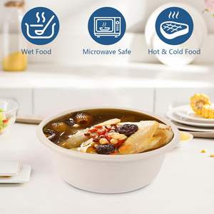 Classic Bamboo Fiber Bagasse Disposable Degradable Plate Dinnerware <strong>Set</strong> Environmentally Friendly Stocked <strong>Plastic</strong> Tableware - Product Image 4