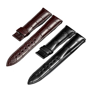 Bracelet de montre de luxe en alligator véritable double face 12 <span class=keywords><strong>14</strong></span> 16 18 19 20 21 22 24 mm bracelet de montre en cuir de crocodile - Product Image 1