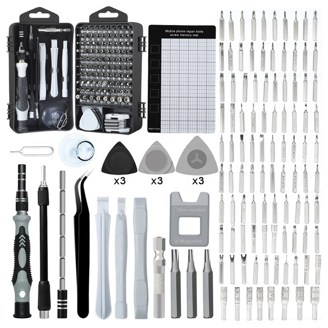 Custom Repair Hand Tools Kits 117 in 1 Precision Professional Screwdriver Bits Set Magnetic Electronics Repair Tool Set
