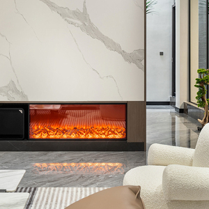 <span class=keywords><strong>Cheminée</strong></span> électrique LED multicolore pour intérieur, inserts de <span class=keywords><strong>cheminée</strong></span> intégrés, style européen moderne, télécommande anglaise - Product Image 2