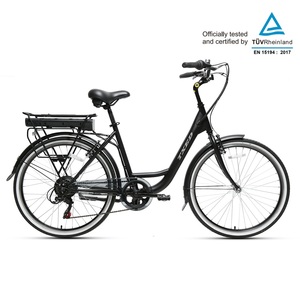 TXED vélo électrique de <span class=keywords><strong>ville</strong></span> rétro 26 pouces 6 vitesses avec frein en V bon marché 250W vélo à moteur vintage vélo électrique rétro - Product Image 2