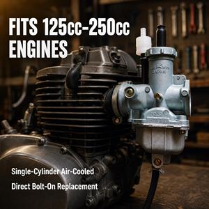 Carburateur PZ27 à starter manuel compatible avec les moteurs CG125 CG150 CG250, ATV, tricycle, cyclomoteur – Pièce <span class=keywords><strong>de</strong></span> rechange universelle - Product Image 5