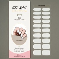 Autocollants d'ongles en gel UV semi-durcis longue durée, très populaires, à presser / Tiktok NG200003