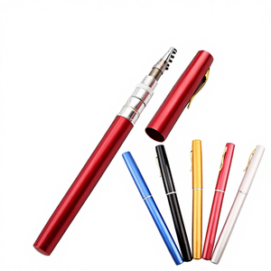 <strong>Pen</strong>-Style Fiberglass Soft <strong>Pocket</strong> <strong>Fishing</strong> <strong>Rod</strong> Ultra-Portable <strong>Mini</strong> <strong>Rod</strong> with Metal Handle for Rock and Ice Angling - Product Image 1