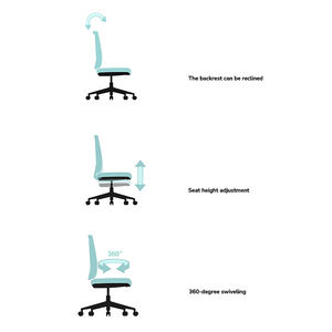 <span class=keywords><strong>เก้าอี้</strong></span>สำนักงานสำหรับแขกเก้าอี้สำนักงานสีสันสดใสเก้าอี้หมุนได้สำหรับพักผ่อนทันสมัย - Product Image 3