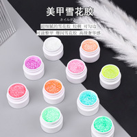 Nouvelle arrivée Gel dur professionnel pour ongles 5ml forme de flocon de neige 10 couleurs avec lampe LED pour application de bricolage