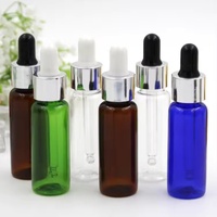 Bouteilles compte-gouttes en plastique PET vides 5ml 10ml 15ml 20ml 30ml 50ml 100ml Bouteille compte-gouttes pour huile essentielle avec pipette