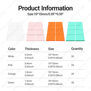JEYI Factory Paquete de 100 almohadillas térmicas de silicona, alta conductividad para M.2 SSD/<span class=keywords><strong>GPU</strong></span>/CPU/PS5 y refrigeración de tarjeta gráfica LED - Product Image 4