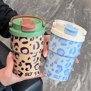 Leopard Print Stainless Steel Tumbler 316 Insulated <b>Double</b> <b>Wall</b> Travel <b>Mug</b> For Outdoor Office Car Use - Product Image 1