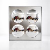 Grand miroir convexe en acrylique, décoration murale, œuvre d'art en miroir à bulles 3D pour la décoration de la maison, du bureau et de l'hôtel