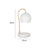 Vente en gros de lampe chauffe-bougies en forme de fleur romantique lampe de table chauffe-bougies à température réglable