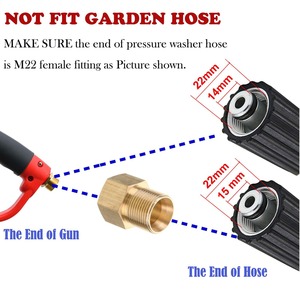 Stim M22 High Pressure Water Gun 5000Psi Copper Nozzle <b>Car</b> Wash Cleaner - Product Image 3
