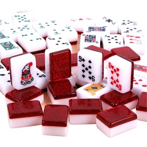Poker Malasia Singapur <span class=keywords><strong>Rummy</strong></span> Mahjong de 2 colores Fichas de juego personalizables - Product Image 1