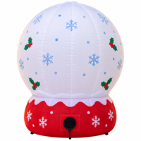 Globe de neige gonflable de Noël de 6 pieds avec éclairage LED, étanche, pour jardin, place publique, fête de Noël, décoration