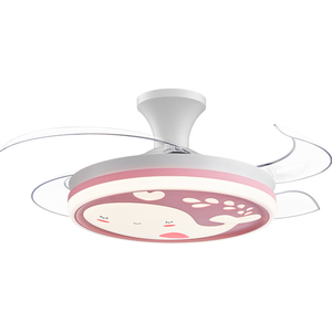 Ventilador de Techo LED con <span class=keywords><strong>Luz</strong></span> para Dormitorio Infantil, Decorativo, con Patrón Encantador, Aspas Plegables Retráctiles, Viento Suave, Motor de Corriente Continua - Product Image 2