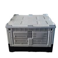 Bacs de stockage logistique pliables personnalisés en plastique, bacs à palettes recyclables, boîtes à palettes pliables, boîtes à palettes empilables pour le transport