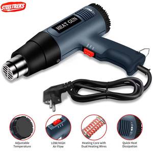 Pistolet <span class=keywords><strong>thermique</strong></span> électrique 2000W, température réglable, <span class=keywords><strong>souffleur</strong></span> d'air chaud 600C, vitesse variable pour le rétrécissement des artisanat en PVC - Product Image 1