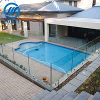 Panel de vidrio templado transparente de 10mm, 12mm y 8mm para valla de piscina