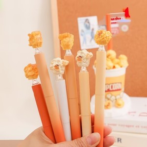 <span class=keywords><strong>Stylo</strong></span> <span class=keywords><strong>effaçable</strong></span> à mécanisme rotatif, thème Popcorn parfumé, avec gomme en forme de pop-corn réaliste, pointe de 0,5 mm, encre bleue, pour l'école et le bureau - Product Image 5