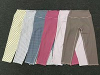 Pantalon Capri Femme à Pois Taille Haute, Legging de Yoga et Fitness Color-Block, Vêtement de Sport Tendance