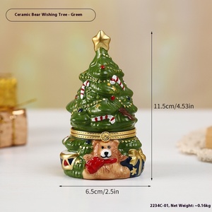 Decoraciones para árboles de Navidad Micro paisaje accesorios de tiro caja ciega regalos hechos resina duradera adornos festivos película a escala 1/12 - Product Image 6