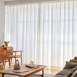 Cortina DE VENTANA DE PRIVACIDAD translúcida transparente de doble vía de tamaño personalizado, cortina transparente blanca para la sala de estar - Product Image 6