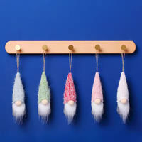 Pendentif gnome en peluche sans visage, gnomes en peluche faits à la main, elfes du Père Noël, décorations suspendues pour la maison, décorations de fêtes