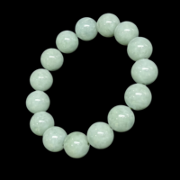 Natürliches Burmesisches Jadeite-Armband der Klasse A mit Runden Perlen, Hochwertiges Jadeite-Armband für Damen (mit NGTC-Zertifikat)