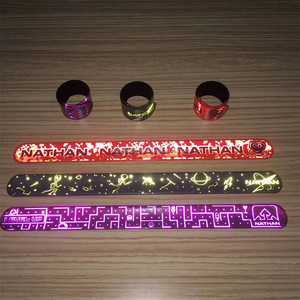Biểu tượng tùy chỉnh khả năng hiển thị cao dây đeo cổ tay phản quang <span class=keywords><strong>Slap</strong></span> Vòng đeo tay cho an toàn đêm chạy - Product Image 4